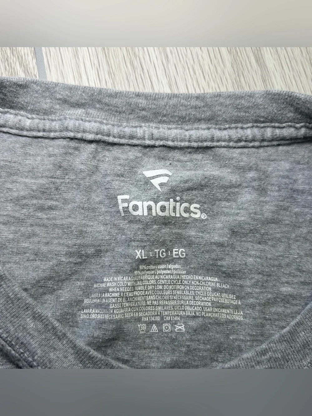 Charlotte FC Men’s T-Shirt XL Gray Fanatics Minted 2022 MLS Soccer CLT